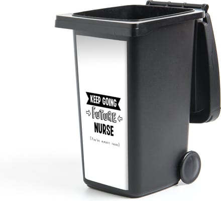 Container sticker Quote - Verpleger - Studeren - 38x80 cm - Kliko sticker