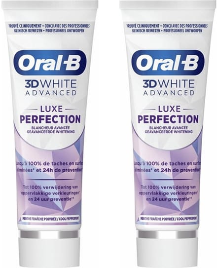 Oral-B 3D White geavanceerde tandpasta luxe perfectie 2 x 75 ml
