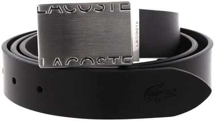 LACOSTE Leren Riem Elegance 30 Reversible in Box W100 Noir Marron Zwart Donkerbruin