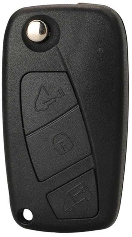 XEOD Autosleutelbehuizing - sleutelbehuizing auto - sleutel - Autosleutel / Geschikt voor: Fiat 3 knops