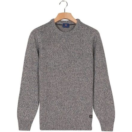 Baileys Trui Crew Neck Pullover Multicolor Single Knit Faded Denim / male
