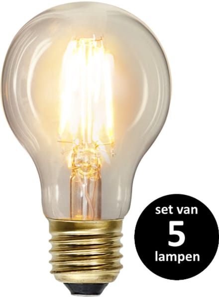 Soft Glow Peertje - E27 - 1.6W - set van 5