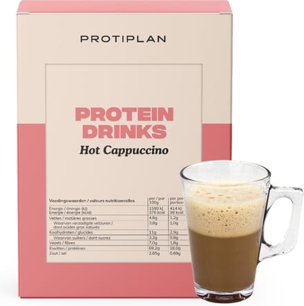 Protiplan - Warme Cappuccino Drank - 7 x 26 g - Low carb - Proteïnedrank