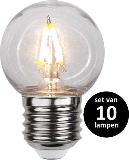 1.4W(E27)Kogel lamp voor prikkabel (G45) - set van 10