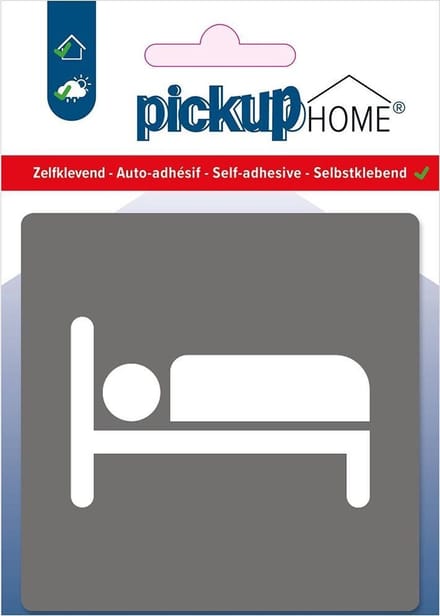 Pickup Slaapkamer grijs - 90x90 mm Pictogram Route Acryl