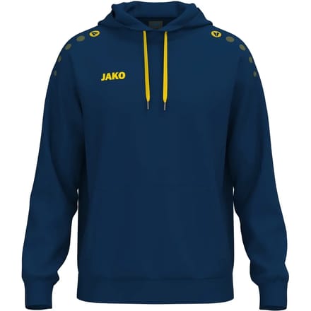 JAKO Sweater met kap One Cotton navy/citroen kindermate 6701k-941