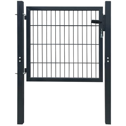 vidaXL - Hekpoort - staal - antraciet - 100x100 - cm