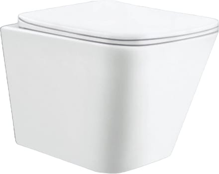Wandcloset Woonwarenhuis Piazza rimless met softclose toiletzitting wit glanzend