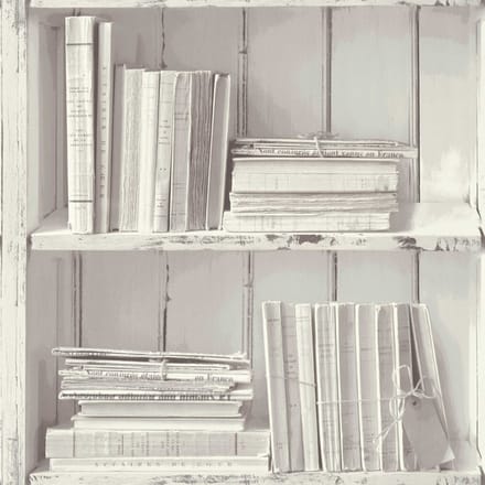 Boekenkast behang wit grijs 30388-2