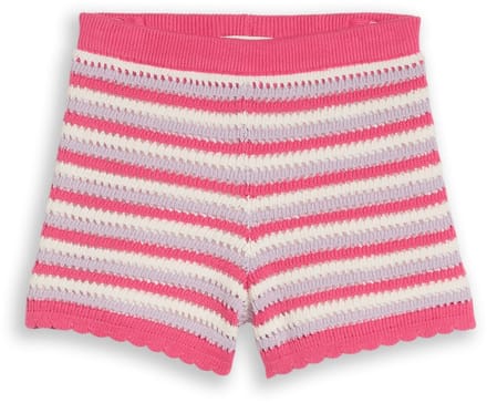 Tom Tailor - Korte broek met streepmotief - Maat 92 - pink lilac stripe design