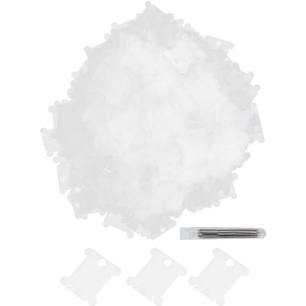 300 Pièces Bobines de Fil Plastique Transparent Point de Croix Plaque d'Enroulement Outils de Broderie white