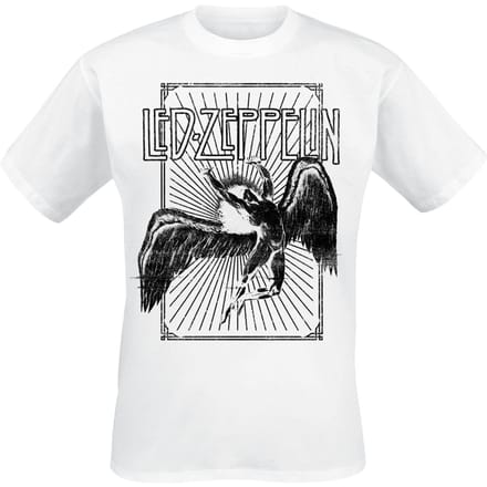 Led Zeppelin T-shirt - Icarus Burst - S tot XXL - voor Mannen - wit