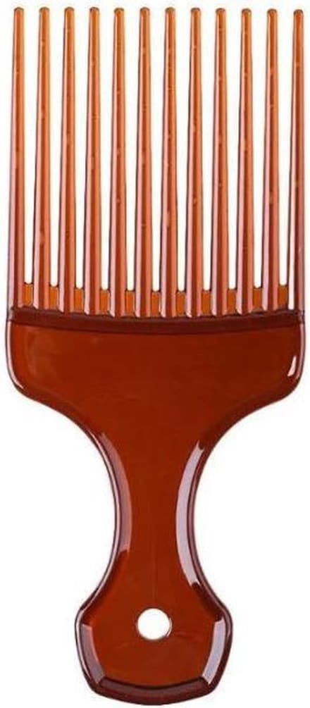 Brede Tanden Afro Haar Krullend Haar Vork Kam Bruin Unisex Haar Stijl Krullend Massage Kappers Insert Borstel Haar Styling Tool
