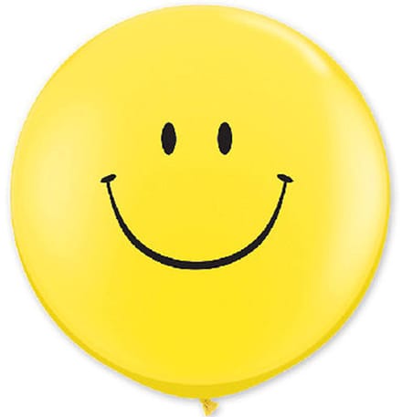 Ballonnen smiley (2 stuks) XXL 90cm