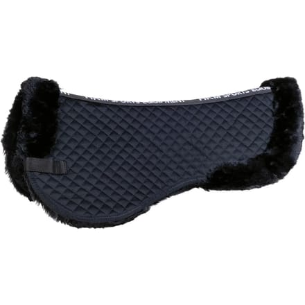 HKM Synthetisch lamsvelzadeldek zwart (zadelbontje)
