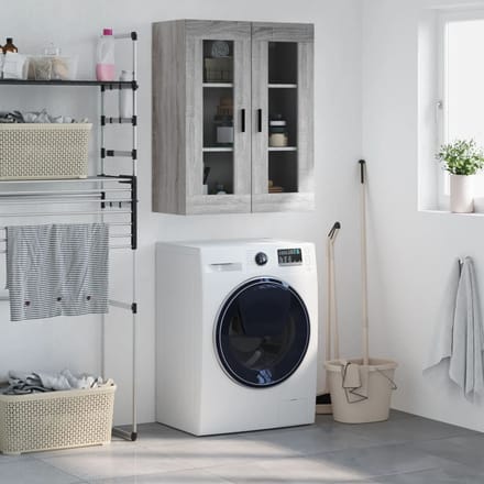 vidaXL - Bovenkast - 69,5x34x90 - cm - grijs - sonoma - eikenkleurig