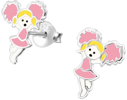 Joy|S - Zilveren danseres oorbellen - cheerleader - 6 x 10 mm