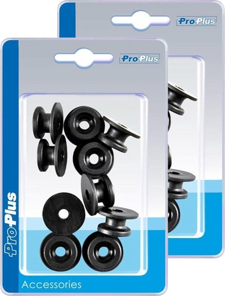 ProPlus Koordhouder - 20x - rond - zwart - kunststof - 19/25 x 13 mm