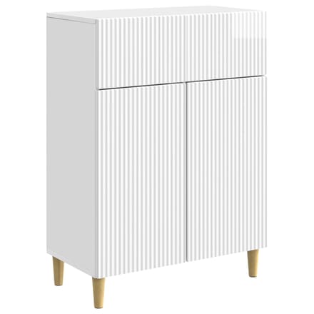vidaXL - Dressoir - met - lade - Hoogglans - Wit - 66 - x - 34,5 - x - 90 - cm - Bewerkt - hout