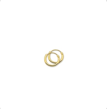 Yo&No - Oorringen - 11 mm - Dames - Heren - Goud 14 karaat