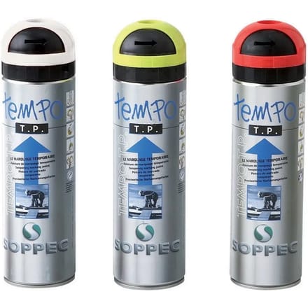 Soppec Tempo TP tijdelijke markeerverf, rood, 500 ml