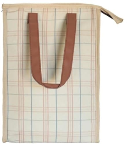 Stijlvolle thermotas voor levensmiddelen - compacte draagbare koeltas (12 liter, beige)