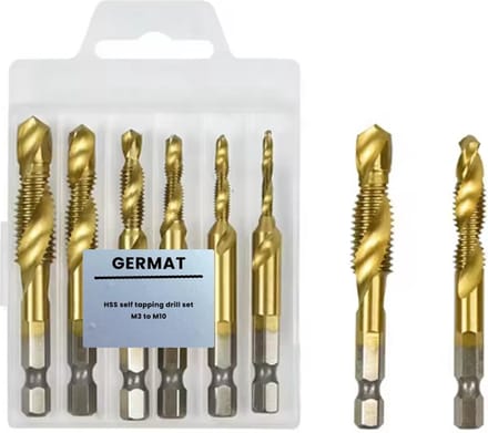 HSS Boor & Zelf tap 6-delige set M3 - M10