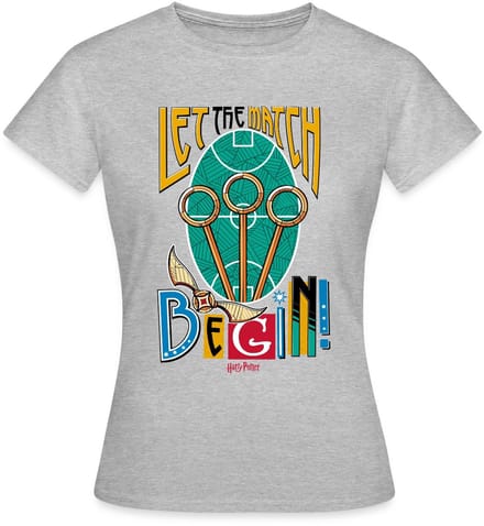 Harry Potter Let The Match Begin Quidditch T-Shirt Dames