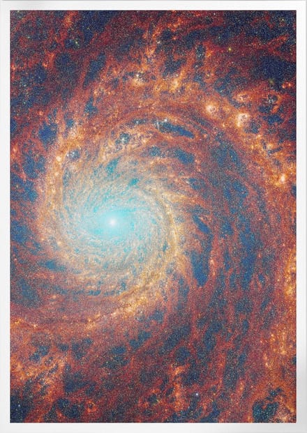 Cosmic Whirlpool Galaxy M51 | Space, Astronomie & Ruimtevaart Poster | A3: 30x40 cm