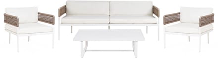 SERLA - Loungeset 4-zits - Wit - Aluminium