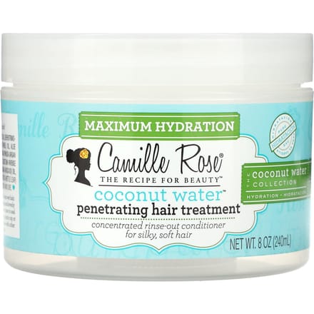 Camille Rose, Kokoswater, Doordringende Haarbehandeling, Intens Hydraterend, 8 oz (240 ml) white