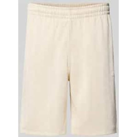 Regular fit sweatshorts met monogram-logoprint