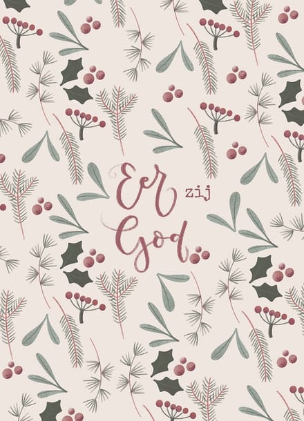 Kerstkaart Marjolein 'Eer zij God' ' 12 stuks met envelop