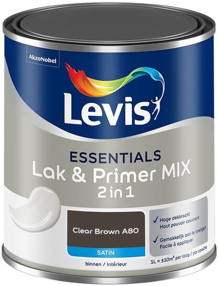 Levis - Essentials Lak & Primer Mix - Clear Brown A80 - Mengverf - 1 L