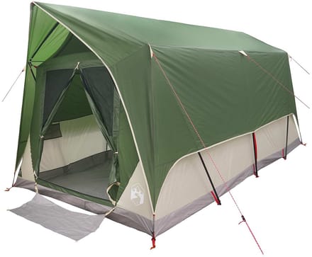 vidaXL - Tunneltent - 8-persoons - Groen - Polyester - en - Staal