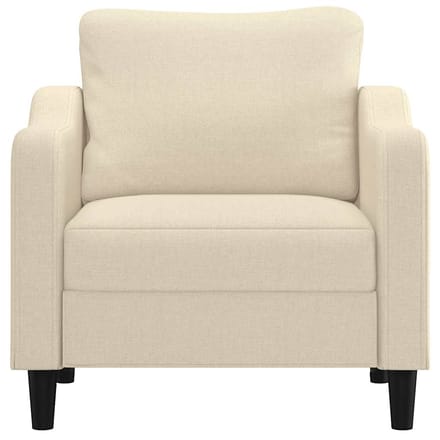 vidaXL - Fauteuil - 60 - cm - stof - crèmekleurig