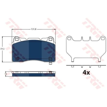 Remblokset TRW GDB2198BTE, voorkant, achter