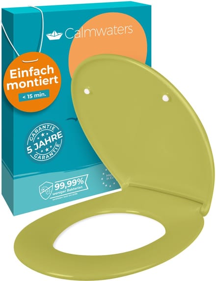 Calmwaters Original - WC-bril - Olijf Mosgroen - Duroplast - Softclose - Afneembaar