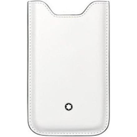 Montblanc meisterstück leather smartphone holder, formaat 7,3 x 13 cm., kleur wit