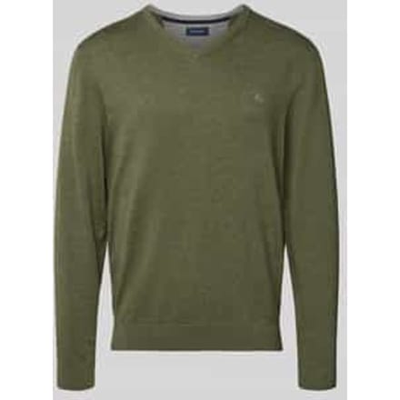 Gebreide pullover met V-hals