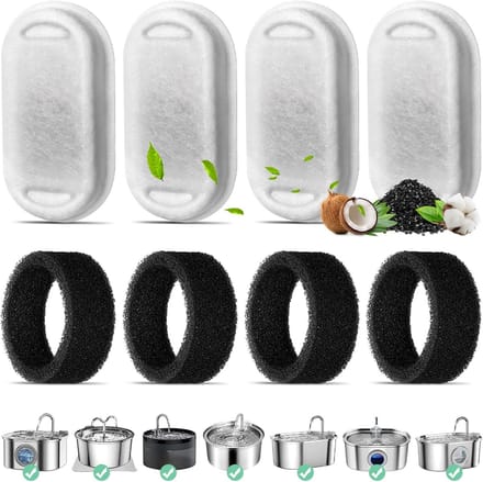 Filter voor BOTC Drinkfontein – 8stuks - Waterfontein Kat Accessoires - Waterfilter Sponsfilter