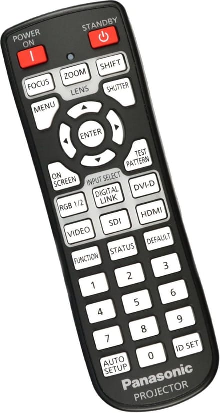 Afstandsbediening geschikt voor de PANASONIC PT-RZ970LWE beamer, vervangt N2QAYA000060