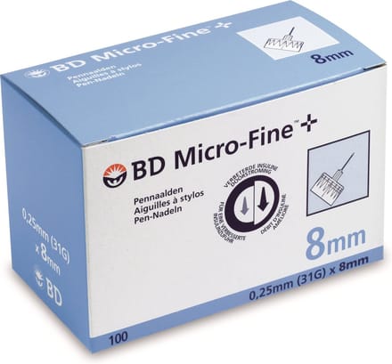 BD Micro-Fine Pennaalden 31g 8mm 100 stuks