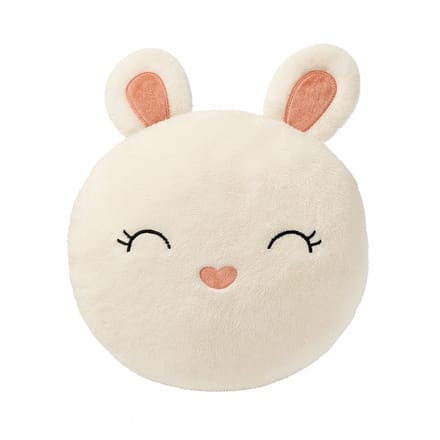 RABBIT - sierkussen Ø30 cm - rond - konijn - Snow White - wit