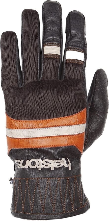 Helstons Bull Air Summer Leren Mesh Bruin Beige Oranje Handschoenen - Maat T12 -
