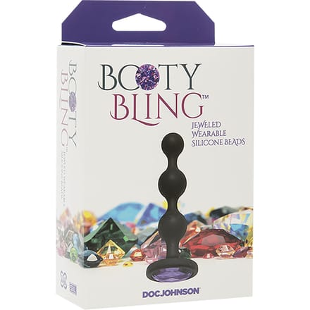 Doc Johnson - Booty Bling - Booty Bling - Wearable Silicone Beads - Purple