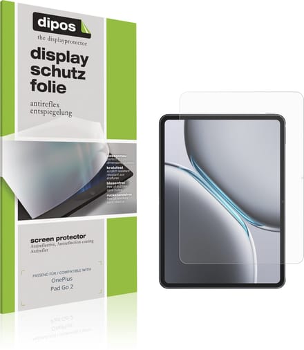 dipos – 2x Matte Beschermfolie geschikt voor OnePlus Pad Go 2 | Krasbestendige & antireflecterende Screenprotector Ultra-Thin
