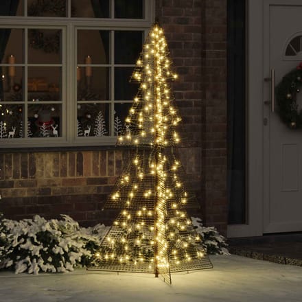 vidaXL Kerstboom 240 LED's Warmwit 180 cm PET
