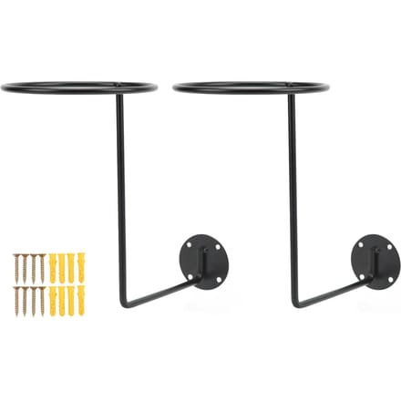 2 stuks Motorhelmhouder Wandgemonteerd Helm Displayrek voor voor Jassen Jassen Hoeden Dansen black
