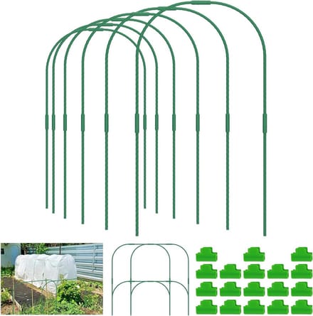 Tuin Hoepels - Kweek Tunnel - Planten Beschermen - Verstelbare Constructie - 65 x 80 cm - Groen